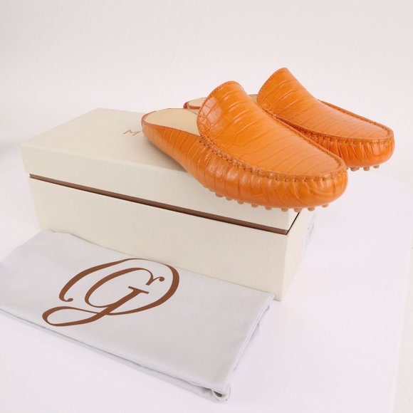 NIB M.Gemi Croc Embossed FELIZE Mule Clementine 36.5, 38 - Picture 11 of 11